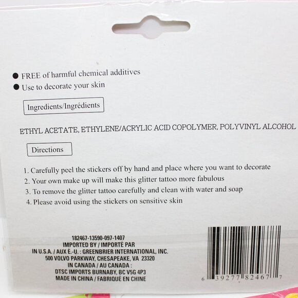 7 PK Self Adhesive Face Sticker Gems Glitter Jewel Temporary Butterfly Tattoo - Picture 3 of 3